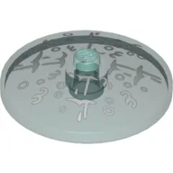 Dish 4 x 4 Inverted [Radar] with White Fountain Spray Print