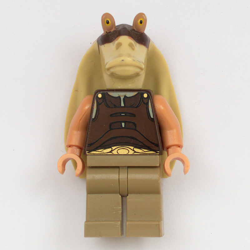 Lego Gungan Warrior, Dark Tan Legs, Nougat Hands