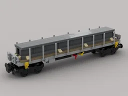 Flat freight wagon (Flachwagen) Typ Rs from the CFL with load.