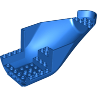 Lego Aircraft Fuselage Curved Aft Section 8 x 16 x 6 Bottom / Blue