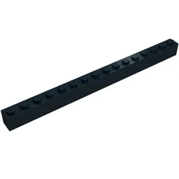 Brick 1 x 16 / Black
