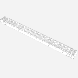Lego Brick Special 2 x 24 with 2 End Pegs / Glitter Trans-Clear