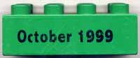 Lego Duplo, Brick 2 x 4 with October 1999 Pattern