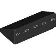 Brick Sloped 30° 1 x 2 x 2/3 with Silver 'DODGE' Print / Black