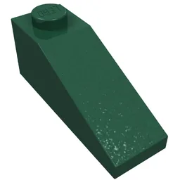 Brick Sloped 33° 3 x 1 / Dark Green