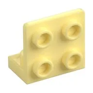 Bracket 1 x 2 - 2 x 2 Inverted / Bright Light Yellow