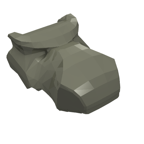 Lego Animal Body Part, Dinosaur, Tyrannosaurus Rex / Spinosaurus Head [Plain] / Dark Gray
