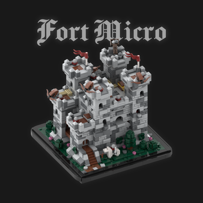 Lego Fort Micro - A Medieval Castle Diorama in Microscale
