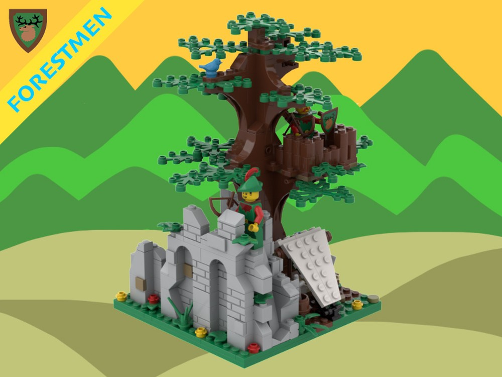 Lego Forestmen Ruined Wall Look-Out