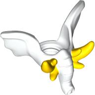 Lego Minifig Neckwear Elephant Ears, Trunk and Yellow Tusks print / White