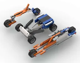 42128 Car and two Motorcycles.