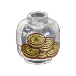 Minifig Head (No Face), 'Paradise Falls' on Note / Coins Print