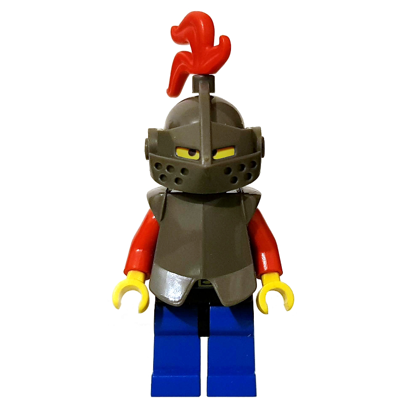 Lego Knight (Breastplate on Blue) - Blue Legs, Armor, Red Plume