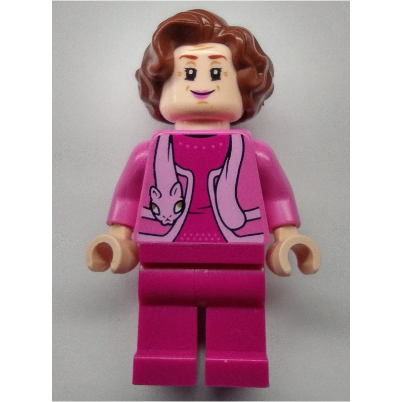 Lego Professor Dolores Umbridge, Magenta Dress, Plain Legs