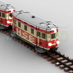 Narrow Gauge 6W German Train GHE T 1 of the HSB - Harzer Schmalspurbahn Dieseltriebwagen