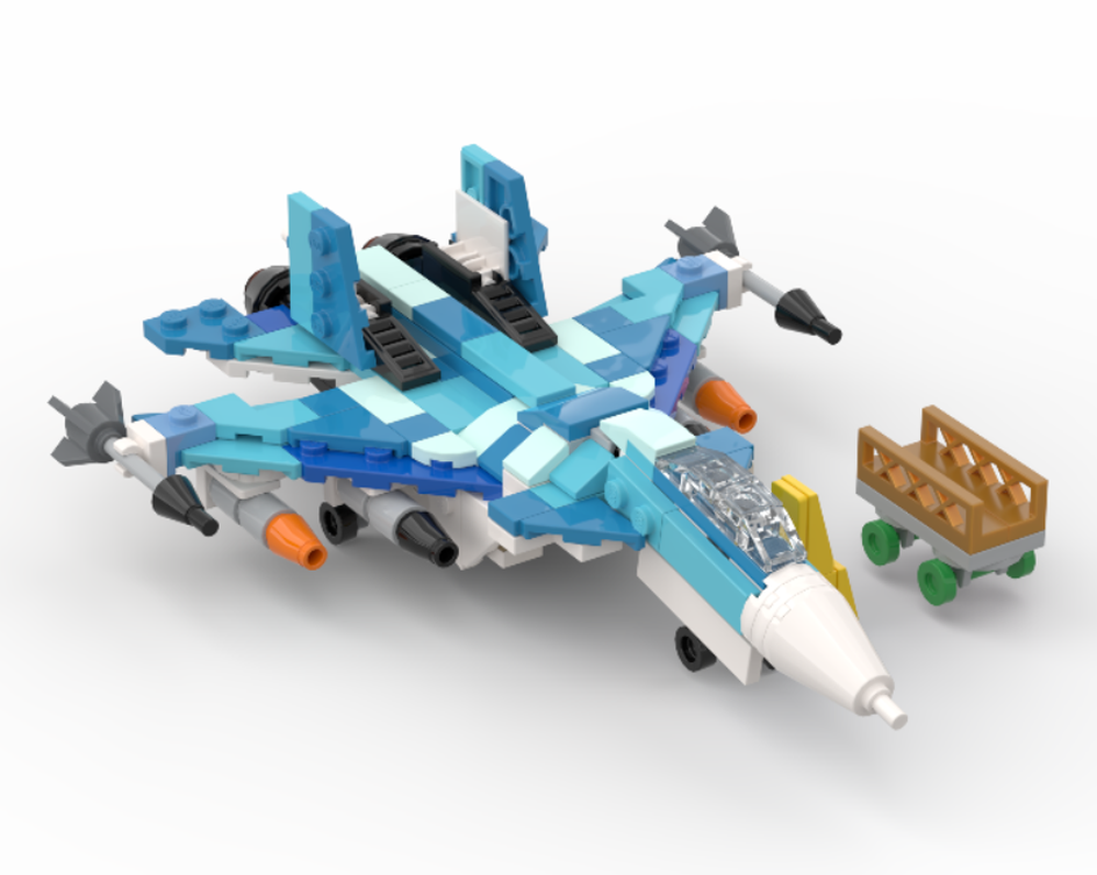 Lego MOC-SU-33 fighter Carrier-based Multi-role Fighter 1/100