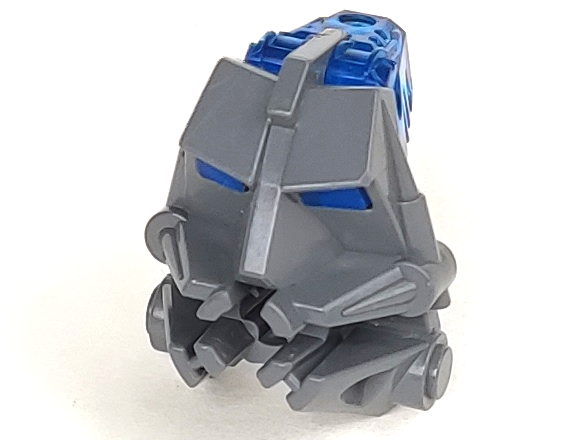 Lego Bionicle Head Connector Block 3 x 4 x 1 2/3 with Trans-Dark Blue Eye / Brain Stalk (32553 / 32554)