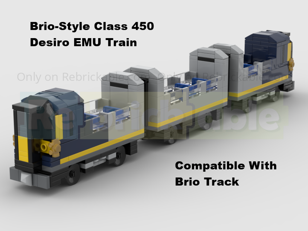 Lego Brio-Style Class 450 Desiro EMU Train In South Western Railway Livery - Compatible With Brio Track