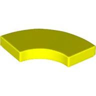 Tile 2 x 2 Curved, Macaroni / Vibrant Yellow