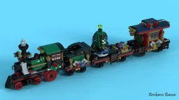 Miniature Winter Holiday Train