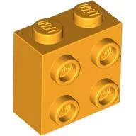 Brick Special 1 x 2 x 1 2/3 with 4 Studs on 1 Side / Bright Light Orange