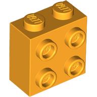 Lego Brick Special 1 x 2 x 1 2/3 with 4 Studs on 1 Side / Bright Light Orange