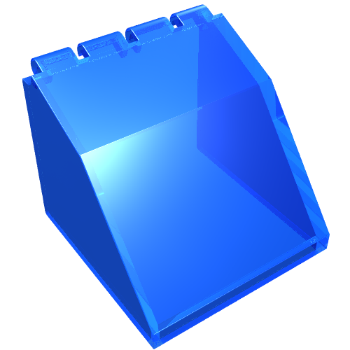 Lego Windscreen 4 x 4 x 3 Canopy / Trans-Dark Blue