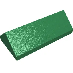 Brick Sloped 45° 2 x 4 Double / Green