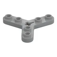 Technic Plate Rotor 3 Blade with Smooth Ends and 6 Studs (Propeller) / Light Bluish Gray