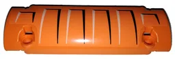 Technic, Panel Curved 11 x 3 with Sheet Metal Indentations on Orange Background Pattern Model Right Side (Sticker) - Set 42038