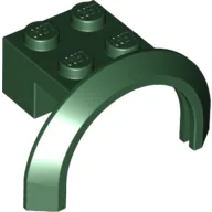 Wheel Arch, Mudguard 4 x 2 1/2 x 2 with 2 x 2 Plate / Dark Green