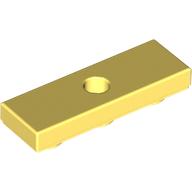 Lego Tile Special 1 x 3 Inverted with Center Hole / Bright Light Yellow