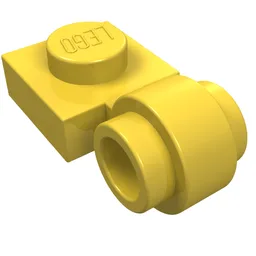 Plate Special 1 x 1 with Clip Light, Bar Hole [Thick Ring] / Yellow