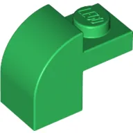 Brick Curved 1 x 2 x 1 1/3 with Curved Top / Green