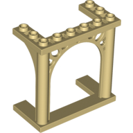 Lego Brick Arch 3 x 6 x 5 Ornamented / Tan