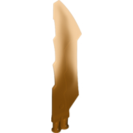 Lego Weapon Sword with Jagged Edges, Double Axle Hole with Marbled Trans-Orange Pattern