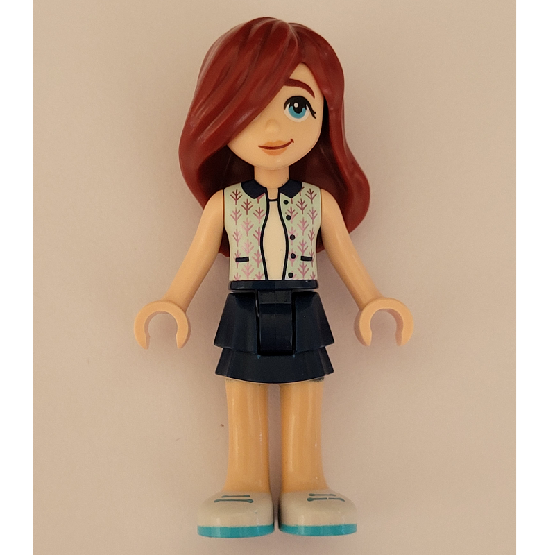 Lego Paisley - White Top, Dark Blue Skirt
