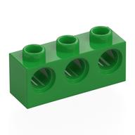 Lego Technic Brick 1 x 3 [3 Pin Holes] / Bright Green