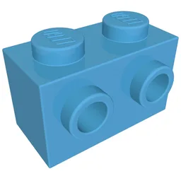Brick Special 1 x 2 with Studs on 2 Sides / Dark Azure