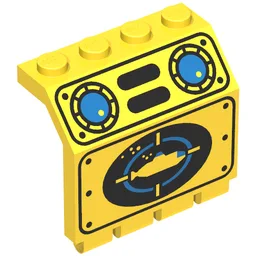 Hinge Panel 2 x 4 x 3 1/3 with Yellow Submarine Print