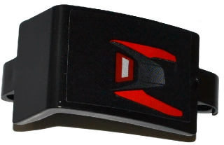 Lego Technic, Panel Curved 3 x 5 x 3 with Red Air Intake Pattern Model Left Side (Sticker) - Set 42053