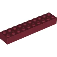 Brick 2 x 10 / Dark Red
