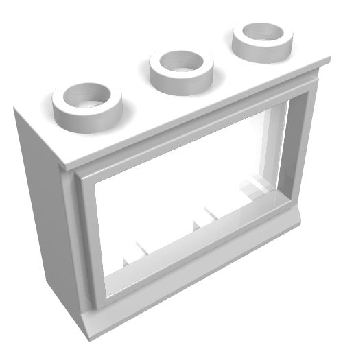 Lego Window 1 x 3 x 2 Classic with Short Sill [Complete] / White