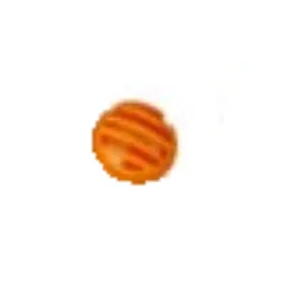 Clikits Icon, Round 2 x 2 Small Thin with Pin, Red Stripes Print / Orange
