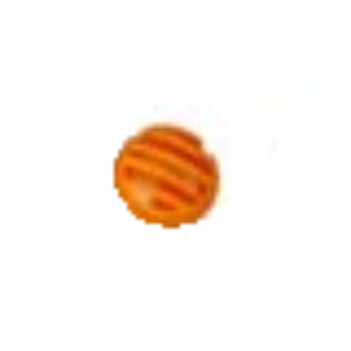 Lego Clikits Icon, Round 2 x 2 Small Thin with Pin, Red Stripes Print