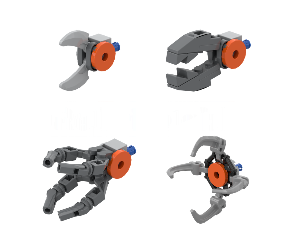 Lego Add-on Pack: Mech Claws - (For Space Construction Mech II MOC-190608)