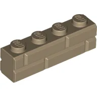 Brick Special 1 x 4 with Masonry Brick Profile / Dark Tan