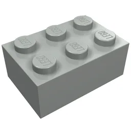 Brick 2 x 3 / Light Gray