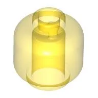 Minifig Head [Plain] [Blocked Open Stud] / Trans-Yellow