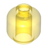 Lego Minifig Head [Plain] [Blocked Open Stud] / Trans-Yellow